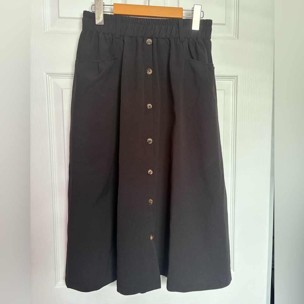 Black midi dress skirt